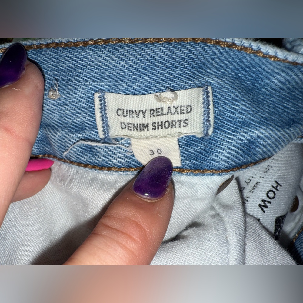Madewell Curvy Relaxed Denim Light Wash Jean Shorts-‎ Size 30 - Picture 8 of 11